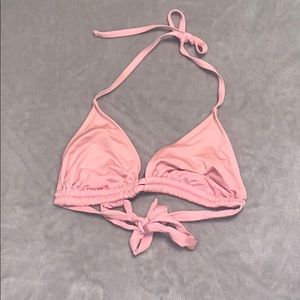 Coral string bikini top